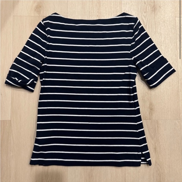 Ralph Lauren Navy and White Fitted Top - Picture 3 of 5
